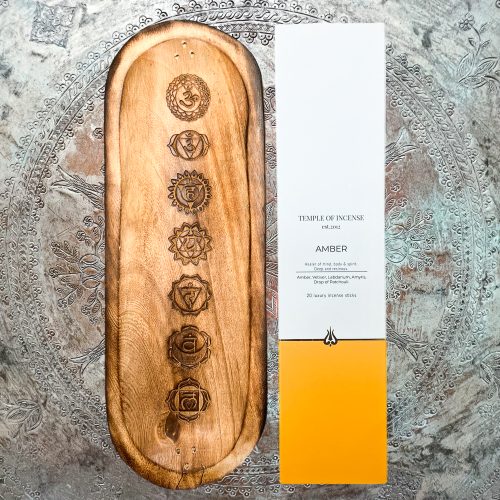 Temple of Incense Amber & Incense Holder Gift Set for the perfect gift